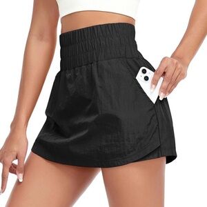 Black Women's High-Waisted Athletic Skort